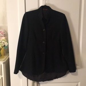 Barkhor Black Wool Suit Jacket